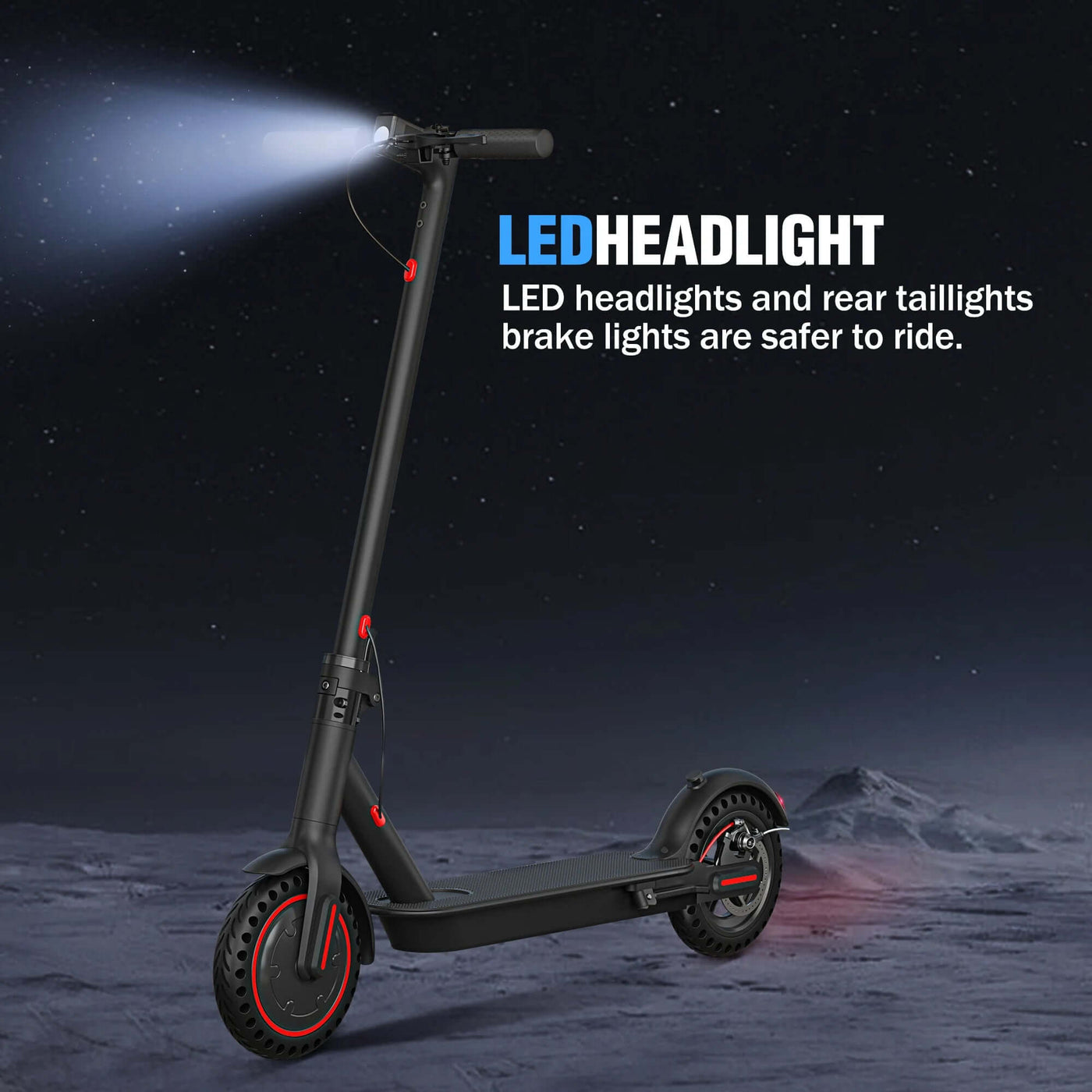 350W Foldable Electric Scooter for Adults Teens,Explosion-Proof Tires,Dual Brake System,Lightweight APP Support E-Scooter
